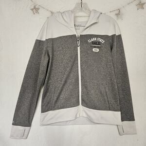 Champion Large Colorblock Full Zip Collegiate Hoodie Clark State Eagles Athletic